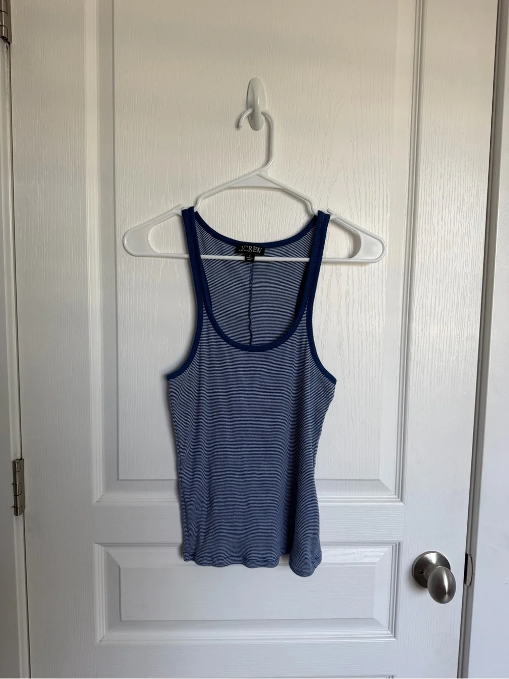 J. Crew Blue & White Tank Top